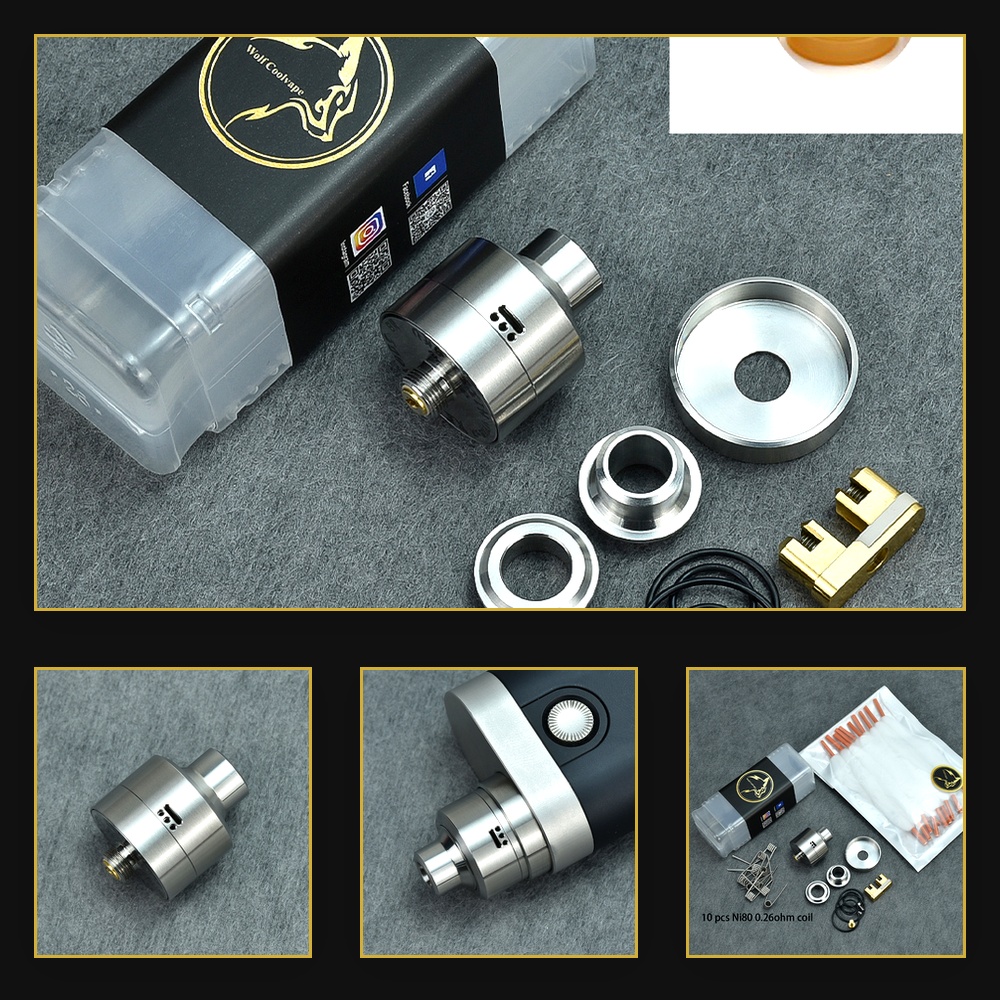 Vape Accessory - MTL 베이핑용 Wolfcoolvape Nisshoku RDA 분무기,